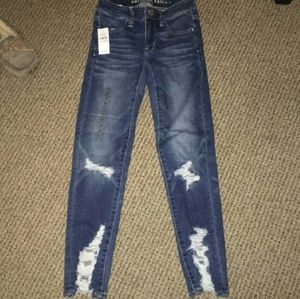 American Eagle distressed skinny jeans